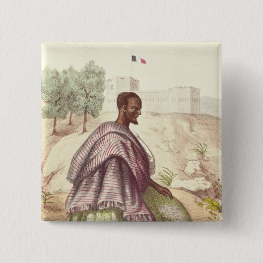 Badge Carré 5 Cm Un Marabout sénégalais (Devant)