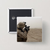 Badge Carré 5 Cm Un Marine tire le M-32 (Devant & derrière)