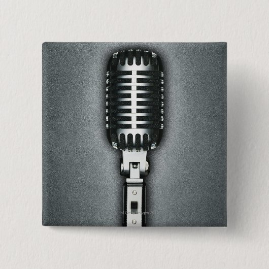 Badge Carré 5 Cm Un microphone classique (Devant)