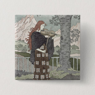 Badge Carré 5 Cm Un musicien