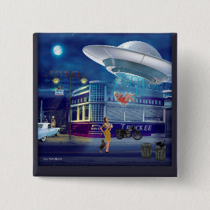 Badge Carré 5 Cm Un nouvel agent de bord