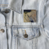 Badge Carré 5 Cm Un nuage de poussière bronzée d'Arabie Saoudite (En situation)