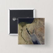 Badge Carré 5 Cm Un nuage de poussière bronzée d'Arabie Saoudite (Devant & derrière)