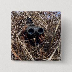 Badge Carré 5 Cm Un observateur de scout pratique le techniqu 2