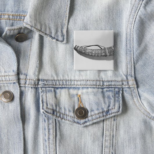 Badge Carré 5 Cm Un oliphant (En situation)