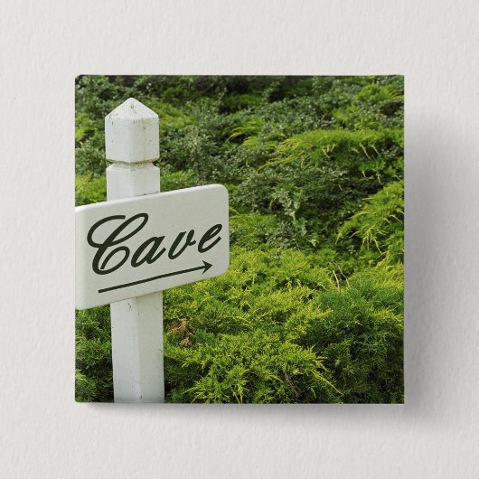 Badge Carré 5 Cm Un panneau indiquant la cave à vin (Cave) à (Devant)