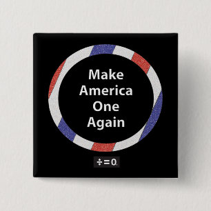 Badge Carré 5 Cm Un patriotique blanc de l'Amérique et bleu rouge