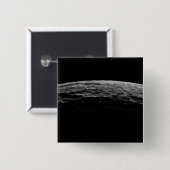 Badge Carré 5 Cm Un paysage irréel de la lune de Saturne (Devant & derrière)