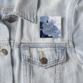 Badge Carré 5 Cm Un petit champ de glaciers entoure la baie de Baff (En situation)