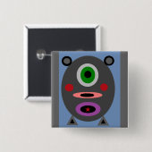 Badge Carré 5 Cm Un petit porcin (Devant & derrière)