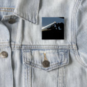 Badge Carré 5 Cm Un pilote se prépare au décollage (En situation)