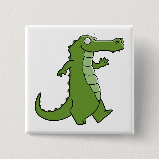 Badge Carré 5 Cm Un plus défunt alligator (Devant)