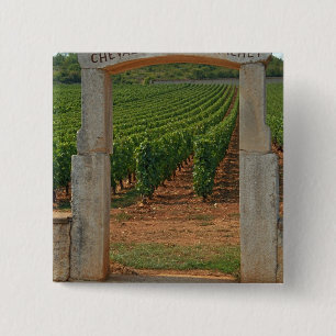 Badge Carré 5 Cm Un portique en pierre du vignoble
