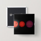 Badge Carré 5 Cm Un rendu d'artiste comparant nains bruns (Devant & derrière)