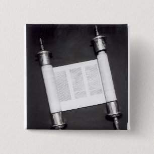 Badge Carré 5 Cm Un rouleau hébreu