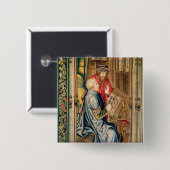 Badge Carré 5 Cm Un scribe écrivant un compte (Devant & derrière)