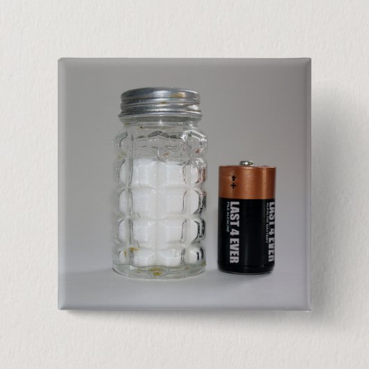 Badge Carré 5 Cm Un sel et une batterie (Devant)