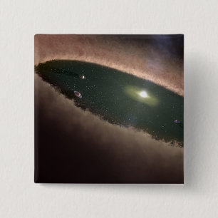 Badge Carré 5 Cm Un trou dans un protoplanétaire, ou qui forme une 