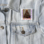 Badge Carré 5 Cm Un véritable arbre de Noël (En situation)