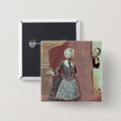 Badge Carré 5 Cm Une actrice dans le rôle de Rosine (Devant & derrière)