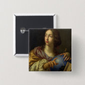 Badge Carré 5 Cm Une allégorie d'astronomie (Devant & derrière)