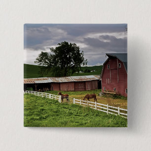 Badge Carré 5 Cm Une balade à travers la campagne de Palouse 4