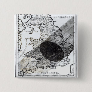 Badge Carré 5 Cm Une carte montrant le passage de l'ombre de la