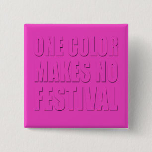Badge Carré 5 Cm Une couleur ne fait aucun texte de rose de