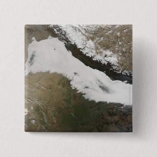 Badge Carré 5 Cm Une épaisse rive de nuages bas (Devant)
