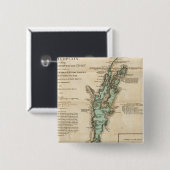 Badge Carré 5 Cm Une étude du lac Champlain (Devant & derrière)