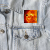 Badge Carré 5 Cm Une exoplanète géante du gaz (En situation)