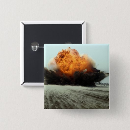 Badge Carré 5 Cm Une explosion éclate (Devant & derrière)