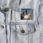 Badge Carré 5 Cm Une fois de plus (En situation)