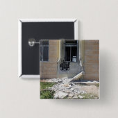 Badge Carré 5 Cm Une Grenade propulsée Par Roquette (Devant & derrière)