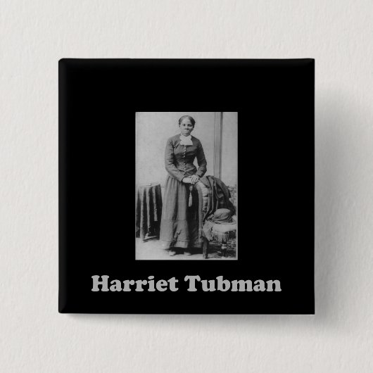 Badge Carré 5 Cm Une image de Harriet Tubman (Devant)