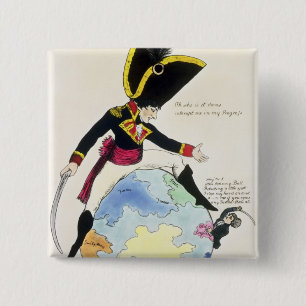 Badge Carré 5 Cm Une interruption à un pas au-dessus du globe, 180