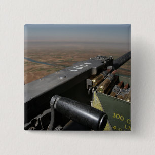 Badge Carré 5 Cm Une mitrailleuse de calibre 50