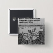 Badge Carré 5 Cm Une observation des étoiles d'astronome (Devant & derrière)