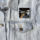 Badge Carré 5 Cm Une partie du laboratoire Columbus (En situation)