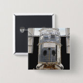 Badge Carré 5 Cm Une partie du télescope spatial Hubble (Devant & derrière)