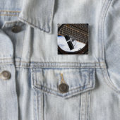 Badge Carré 5 Cm Une pierre de lune 2 (En situation)