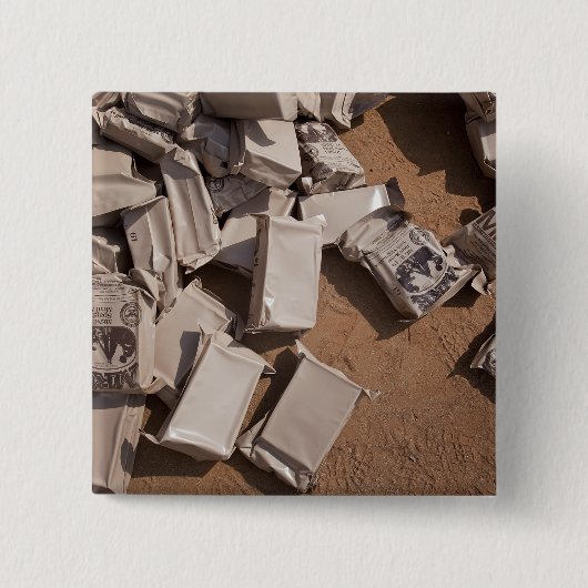 Badge Carré 5 Cm Une pile de repas prêts à manger (Devant)