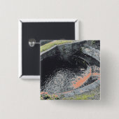 Badge Carré 5 Cm Une piscine orange à Welshpool (Devant & derrière)