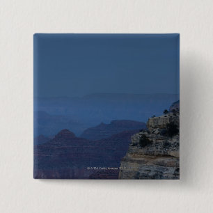 Badge Carré 5 Cm Une pleine lune se lève par un ciel de crépuscule