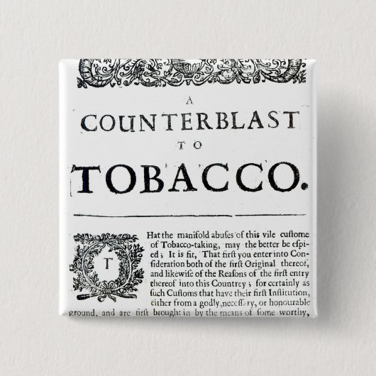 Badge Carré 5 Cm Une riposte au tabac (Devant)