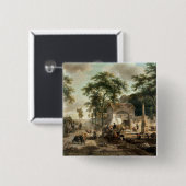 Badge Carré 5 Cm Une route (Devant & derrière)