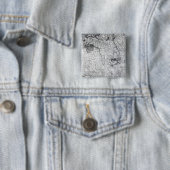 Badge Carré 5 Cm Une section d'une feuille de l'enquête (En situation)