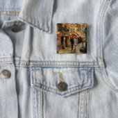 Badge Carré 5 Cm Une soirée à Paris (En situation)