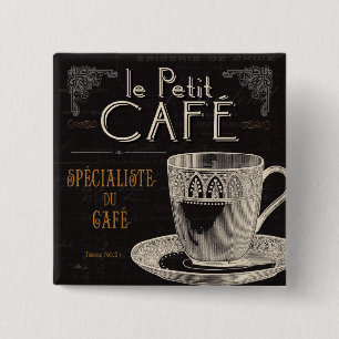 Badge Carré 5 Cm Une tasse de café contemporaine