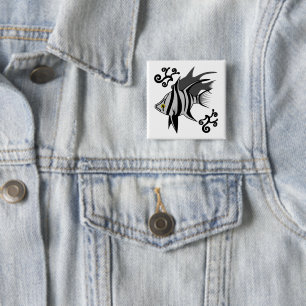 Badge Carré 5 Cm Une vieille femme qui vous donne l'oeil